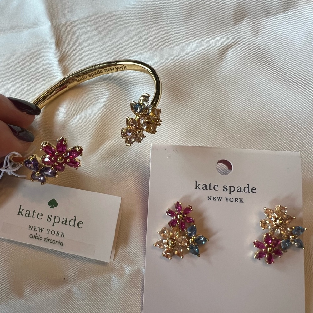 Kate Spade First Bloom earring and bracelet set